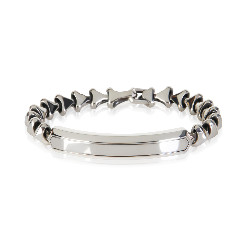 David Yurman Sterling Silver Armory Link ID Bracelet